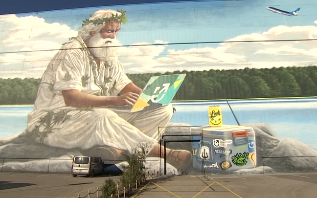 Estonia's biggest mural at &Uuml;lemiste City.