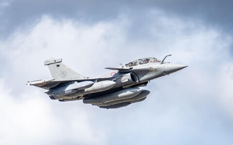 Многоцелевой истребитель ВВС Франции Rafale.