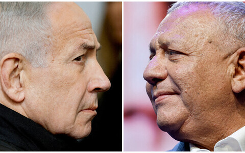 Iisraeli valimistel on keskne vastasseis senise peaministri Benjamin Netanyahu (vasakul) ja endise s&otilde;jav&auml;ejuhi Gadi Eisenkoti vahel.