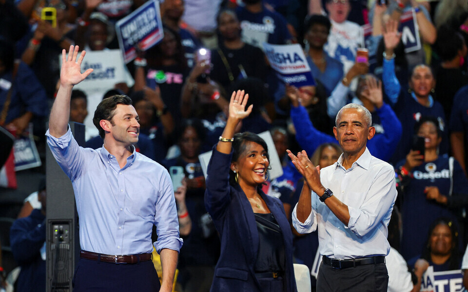 Jon Ossoff, Keisha Lance Bottoms ja Barack Obama