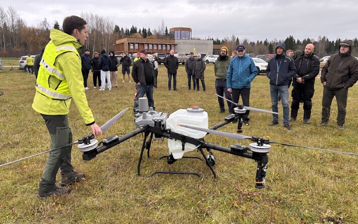 Drones for use in agriculture on display at the Nurmsi drone center in Järva County, Thursday, October 29, 2026.
