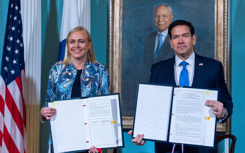 Элина Валтонен и Марко Рубио.
