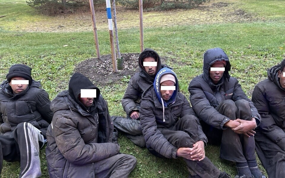 Задержанные в Мустамяэ нелегальные мигранты.